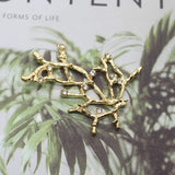 10 Pcs Metal Branches Rhinestones Jewelry Accessories
