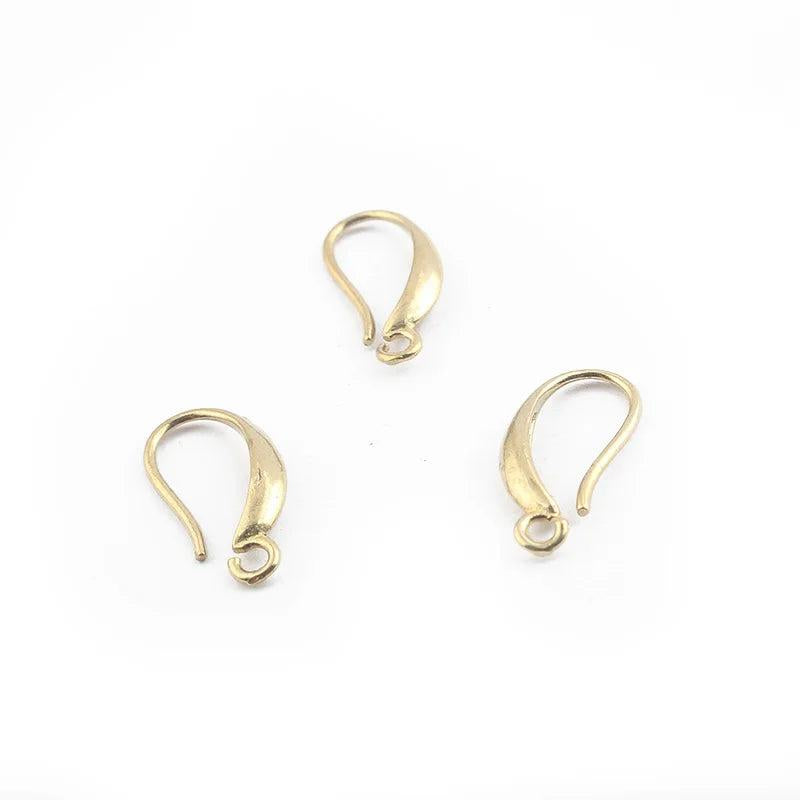 50pcs Brass Earring Clasps for DIY Jewelry Making