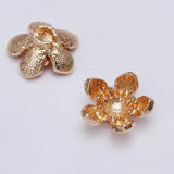 50 Pcs/Lot 15 mm Metal Flower Stamen Bead Caps DIY Jewelry Making Accessories