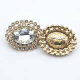 Metal Crystal Rhinestones Inlaid Sewing Button DIY Accessories