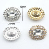 Metal Crystal Rhinestones Inlaid Sewing Button DIY Accessories