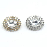 Metal Crystal Rhinestones Inlaid Sewing Button DIY Accessories