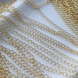 Tail chain end tassel Chains 2-3mm 1meter