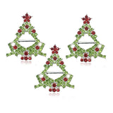 10Pcs Christmas Tree Buckles Rhinestone Decoration DIY Clothing Accessory