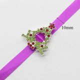 10Pcs Christmas Tree Buckles Rhinestone Decoration DIY Clothing Accessory