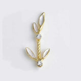 Leaf Pins Collar for Women Crystal Wedding Hair Accessories