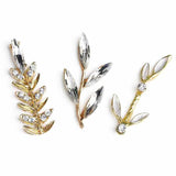 Leaf Pins Collar for Women Crystal Wedding Hair Accessories
