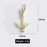 Leaf Pins Collar for Women Crystal Wedding Hair Accessories