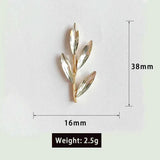 Leaf Pins Collar for Women Crystal Wedding Hair Accessories
