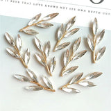 Leaf Pins Collar for Women Crystal Wedding Hair Accessories