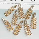 Leaf Pins Collar for Women Crystal Wedding Hair Accessories