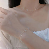 1m Natural Crystal Beads Link Chains Gravel Stone Bead Necklace Bracelet Chain