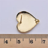 6pcs Brass Heart Charms Earring Settings DIY Jewelry Making
