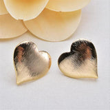6pcs Brass Heart Charms Earring Settings DIY Jewelry Making