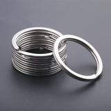 10pcs Stainless Steel Keychain Key Ring Split Rings Spring Circle