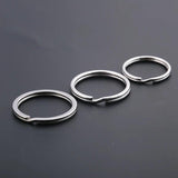 10pcs Stainless Steel Keychain Key Ring Split Rings Spring Circle