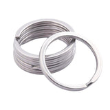 10pcs Stainless Steel Keychain Key Ring Split Rings Spring Circle