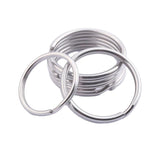 10pcs Stainless Steel Keychain Key Ring Split Rings Spring Circle