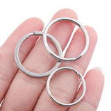 10pcs Stainless Steel Keychain Key Ring Split Rings Spring Circle