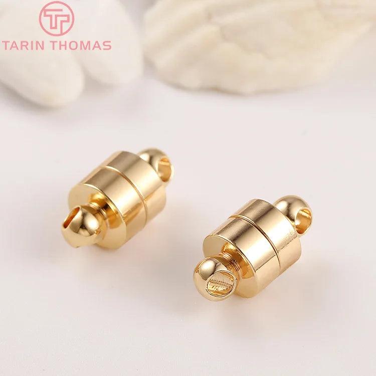 6 Sets Brass Magnetic Bracelet Clasp Beads for Diy Jewelry Making