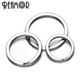 10pcs 316L Stainless Steel Silver Key Rings DIY Key Chains Car Key Holder