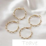 14K Smooth Wave Earrings DIY Material Accessories