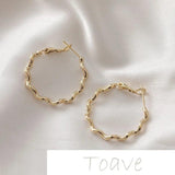 14K Smooth Wave Earrings DIY Material Accessories