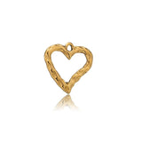 5pc Heart Pendant Bases Stainless Steel Charms for DIY Jewelry Making