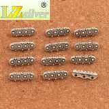 Daisy Bracelet Spacer Bars Beads Antiqued Silver 50PCS