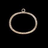 Brushed Brass Irregular Round Earring Pendant Necklace Charm