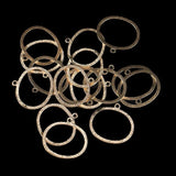 Brushed Brass Irregular Round Earring Pendant Necklace Charm