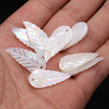 Natural Shell Pendant Beads Leaf-shaped DIY Necklace Earrings