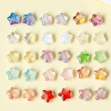 Czech Colored Glaze Star Glass Beads for DIY Earrings and Necklace