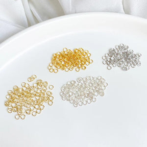 14K Gold-Coated Tiny Open Ring Single Ring for DIY Necklace