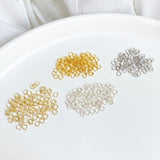 14K Gold-Coated Tiny Open Ring Single Ring for DIY Necklace