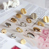 Copper Earrings DIY Accessories Hand-made Sub-Gold Round Earrings