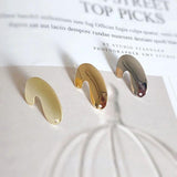 Copper Earrings DIY Accessories Hand-made Sub-Gold Round Earrings