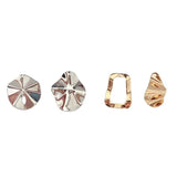Copper Earrings DIY Accessories Hand-made Sub-Gold Round Earrings