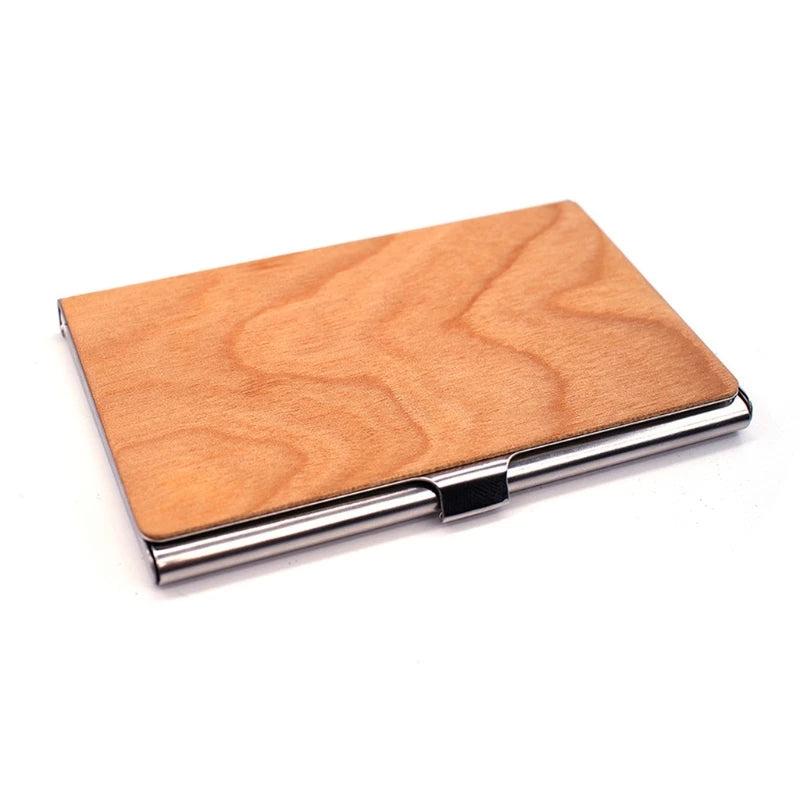Wood Business Card Holder for Men and Women