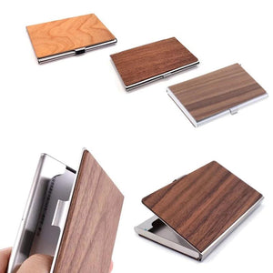 Wood Business Card Holder for Men and Women