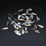 10pcs Natural Shell Pendant Leaf-shaped Shell Loose Beads 9x22mm