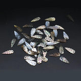 10pcs Natural Shell Pendant Leaf-shaped Shell Loose Beads 9x22mm