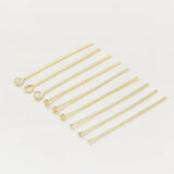 14K Wrapped T-Pin Round & Flat Head Ball Pins for Jewelry Making