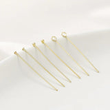 14K Wrapped T-Pin Round & Flat Head Ball Pins for Jewelry Making