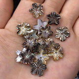 5PCS Mother Of Pearl Shell Beads Flower Shaped Back Shell