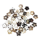 5PCS Mother Of Pearl Shell Beads Flower Shaped Back Shell