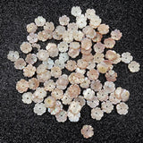 5PCS Carved Pink Mother of Pearl Shell Beads for Jewelry Making
