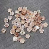 5PCS Carved Pink Mother of Pearl Shell Beads for Jewelry Making