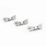 20Pcs Tibetan Silver Dragonfly Slider Spacer Beads 1mm Hole DIY Jewelry Making