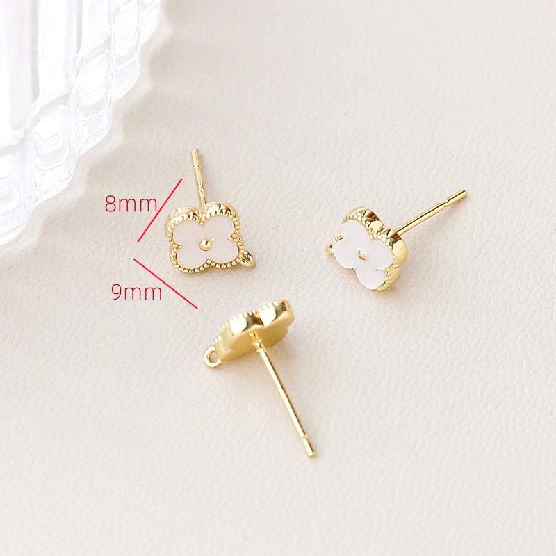 Copper Coated Fritillaria Earrings DIY Jewelry Accessories